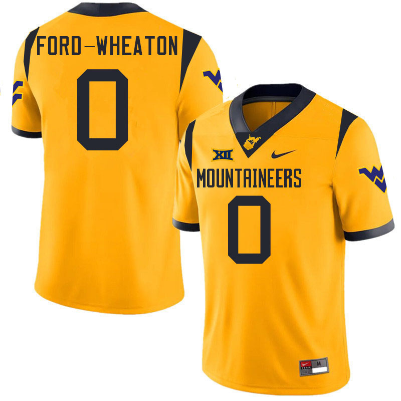 Bryce Ford-Wheaton WVU Jersey,West Virginia Mountaineers #0 Bryce Ford-Wheaton Jersey Youth-Gold